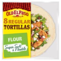 Old El Paso Regular Super Soft Flour Tortillas Wraps 8Pk 326G