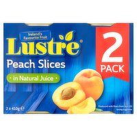 Lustre Peach Slices in Natural Juice 2 x 410g