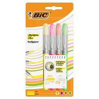 BIC Highlighter Flex Assorted Blister of 4