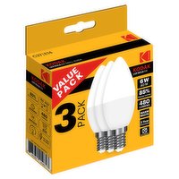 Kodak Cndl 6W SES 3Pk LED
