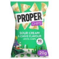 PROPERCHIPS Sour Cream & Chive Flavour Lentil Chips 20g