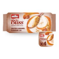 Müller Bliss Whipped Greek Style Salted Caramel Flavour 4 x 100g (400g)