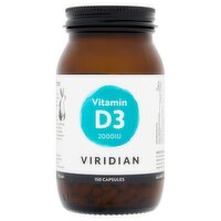 Viridian Vitamin D3 2000IU 150 Capsules