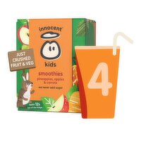 innocent Kids Pineapples, Apples & Carrots Smoothies 4x150ml