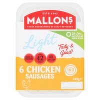 Mallons 6 Light Chicken Sausages 240g