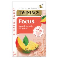 Twinings Superblends Focus Mango & Pineapple with Ginseng Tea Bags 30g