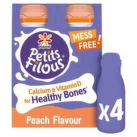 Petits Filous Kids Peach Yoghurt Drink 4 x 100g