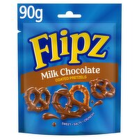 Flipz Milk Chocolate Coated Pretzel Snacks 90g