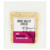 Sheridans Cheesemongers Bride Valley Cheddar with Garlic & Herbs 120g