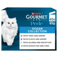 GOURMET Perle Mini Fillets in Gravy Ocean Collection Wet Cat Food 40x85g