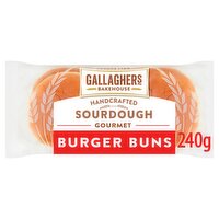 Gallaghers Bakehouse Handcrafted Sourdough Gourmet Burger Buns 240g