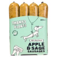 Thanks Plants Apple & Sage Sausages 300g