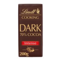Lindt Cooking Chocolate Bar 70% Dark Cocoa 200g