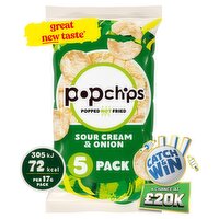 popchips Sour Cream & Onion Multipack Crisps 5 Pack