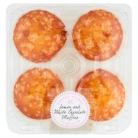 Dunnes Stores 4 Lemon and White Chocolate Muffins