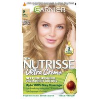 Garnier Nutrisse Ultra Crème Vegan Dye, 9 Light Blonde: Bright, luminous, long-lasting hair colour.
