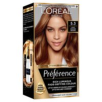 L'Oréal Paris Preference 5.3 Light Golden Brown, Rich Luminous Fade-Defying Permanent Colour