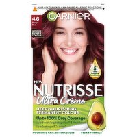 Garnier Nutrisse 4.6 Deep Red Permanent Hair Dye, 5x stronger and 2x shinier