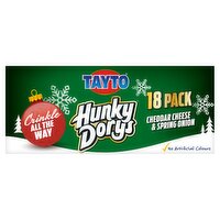 Tayto Hunky Dorys Cheddar Cheese & Spring Onion Flavour Potato Crisps 18 x 25g