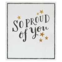 Carlton Congratulations, So Proud of You Black and Gold Text Greeting Card