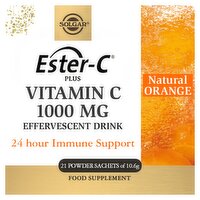 Solgar Ester-C Plus Vitamin C 1000 Mg Effervescent Drink Natural Orange Flavour 222.6g