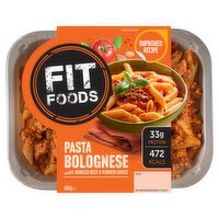 Fit Foods Pasta Bolognese with Minced Beef & Tomato Sauce 400g