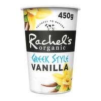 Rachel's Organic Greek Style Vanilla Naturally Bio-Live Yogurt 450g