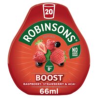 Robinsons Boost Raspberry, Strawberry & Acai On-The-Go Squash 66ml