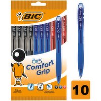 BIC BU3 Grip Ball Pens x10