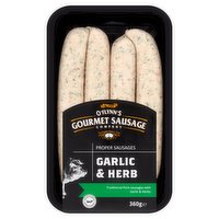 O'Flynn's Gourmet Sausage Company Proper Sausages Garlic & Herb 360g