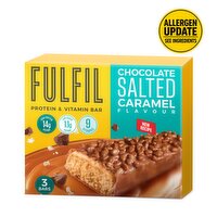FULFIL Chocolate Salted Caramel Flavour Vitamin & Protein Bar 3 x 40g