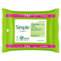 Simple All Skin Cleansing Wipes 2 x 25