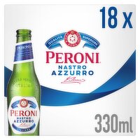 Peroni Nastro Azzurro Italian Lager Beer 18 x 330ml Bottles