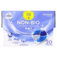 Dunnes Stores 4 in 1 Non-Bio Laundry Capsules 20 x 25.8g (516g)