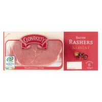 Clonakilty 6 Traditional Cure Bacon Rashers 200g