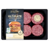 Dunnes Stores Simply Better 4 Irish Angus Ultimate Smash Burgers 400g