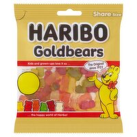 HARIBO Goldbears Jelly Fruit Flavour Sweets Sharing Bag 140g