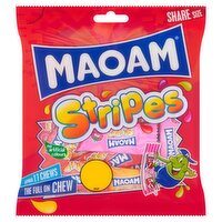 MAOAM Stripes Fruit & Cola Flavour Chewy Sweets Sharing Bag 140g