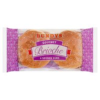 Bundys Gourmet Brioche 4 Seeded Buns 320g