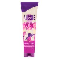 Aussie Work that Curl Leave-In Defining Curl Cream | For Dry Wavy & Curly Hair