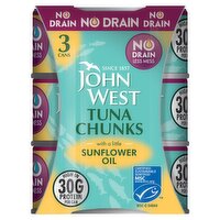 John West Tuna Chunks with a Little Sunflower Oil 3 x 110g