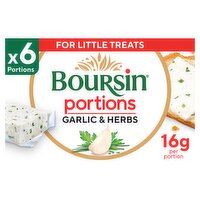 BOURSIN Garlic & Herbs Cream Cheese Portions 6x16g (96g)