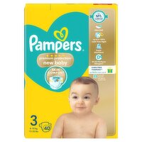 Pampers Premium Protection New Baby Size 3, 40 Nappies, 6kg-10kg