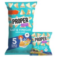 PROPERCHIPS Salt & Vinegar Lentil Chips 5 x 14g (70g)