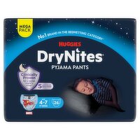 Huggies DryNites MEGA Bedwetting Pyjama Nappy Pants 4-7 years (17-30kg) 26 Pants
