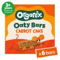 Organix Carrot Cake Oaty Bars Kids Snacks Multipack 6x23g 3yr+