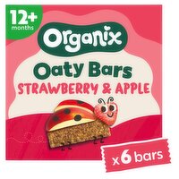 Organix Strawberry & Apple Soft Oaty Bars Toddler Snacks Multipack 138g (6x23g) 12 months+