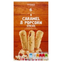 Dunnes Stores Caramel & Popcorn Sticks Ice Cream 6 x 45g (270g)