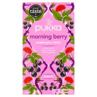 Pukka 20 Organic Morning Berry Herbal Tea Sachets 34g