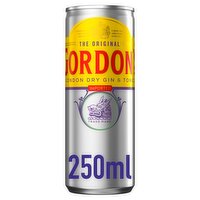 Gordon's London Dry Gin & Tonic Mixed Drink 250ml Can